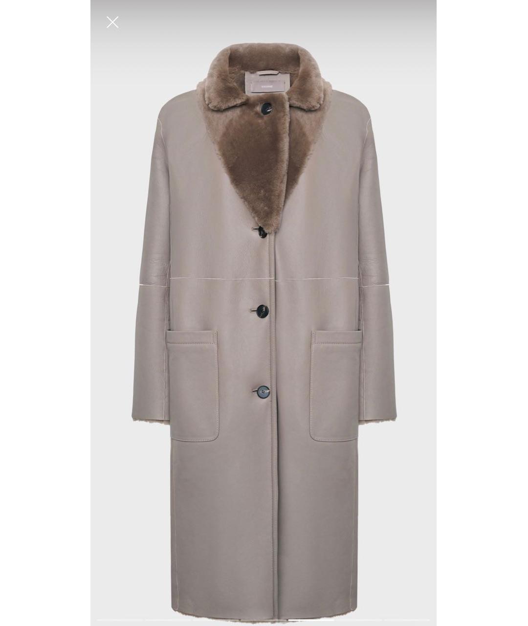 12 STOREEZ Бежевая кожаная дубленка, фото 9