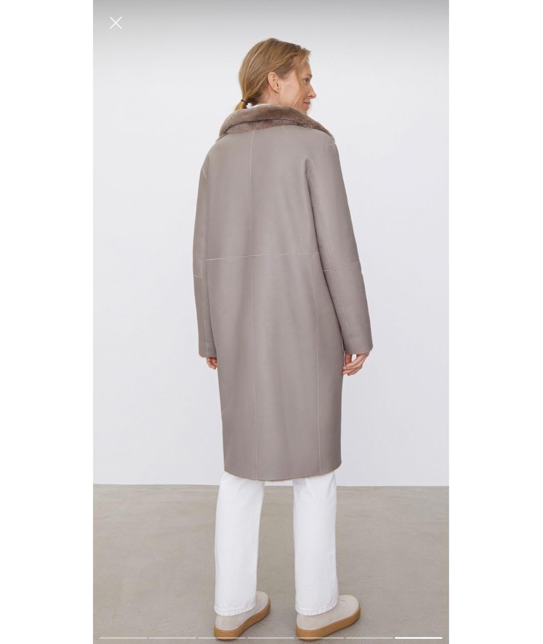 12 STOREEZ Бежевая кожаная дубленка, фото 8