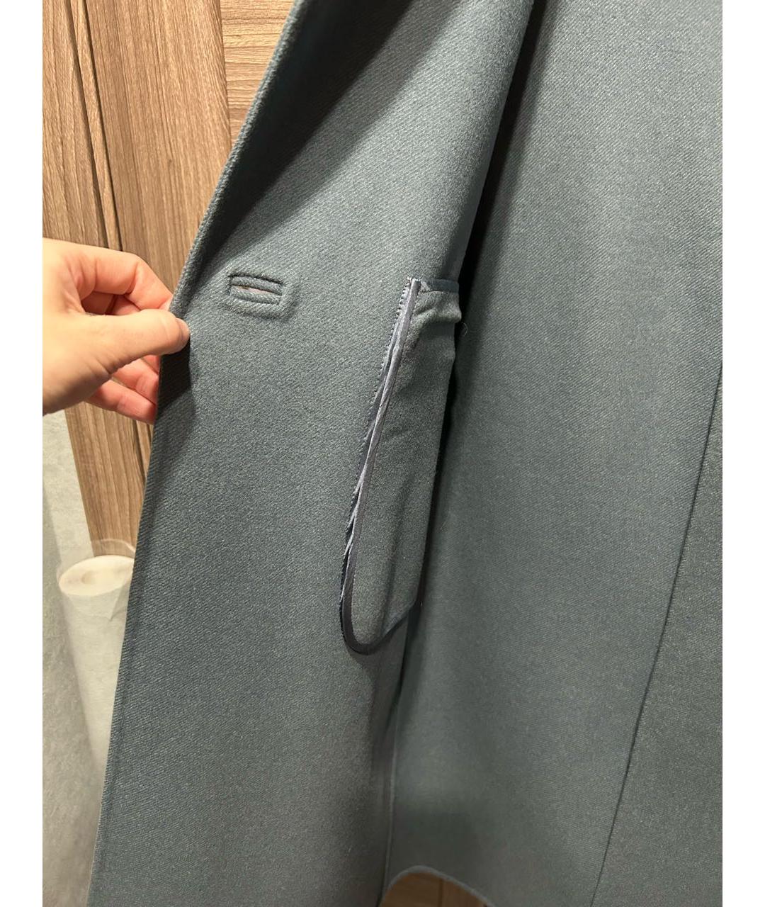 VALENTINO Темно-синее шерстяное пальто, фото 7