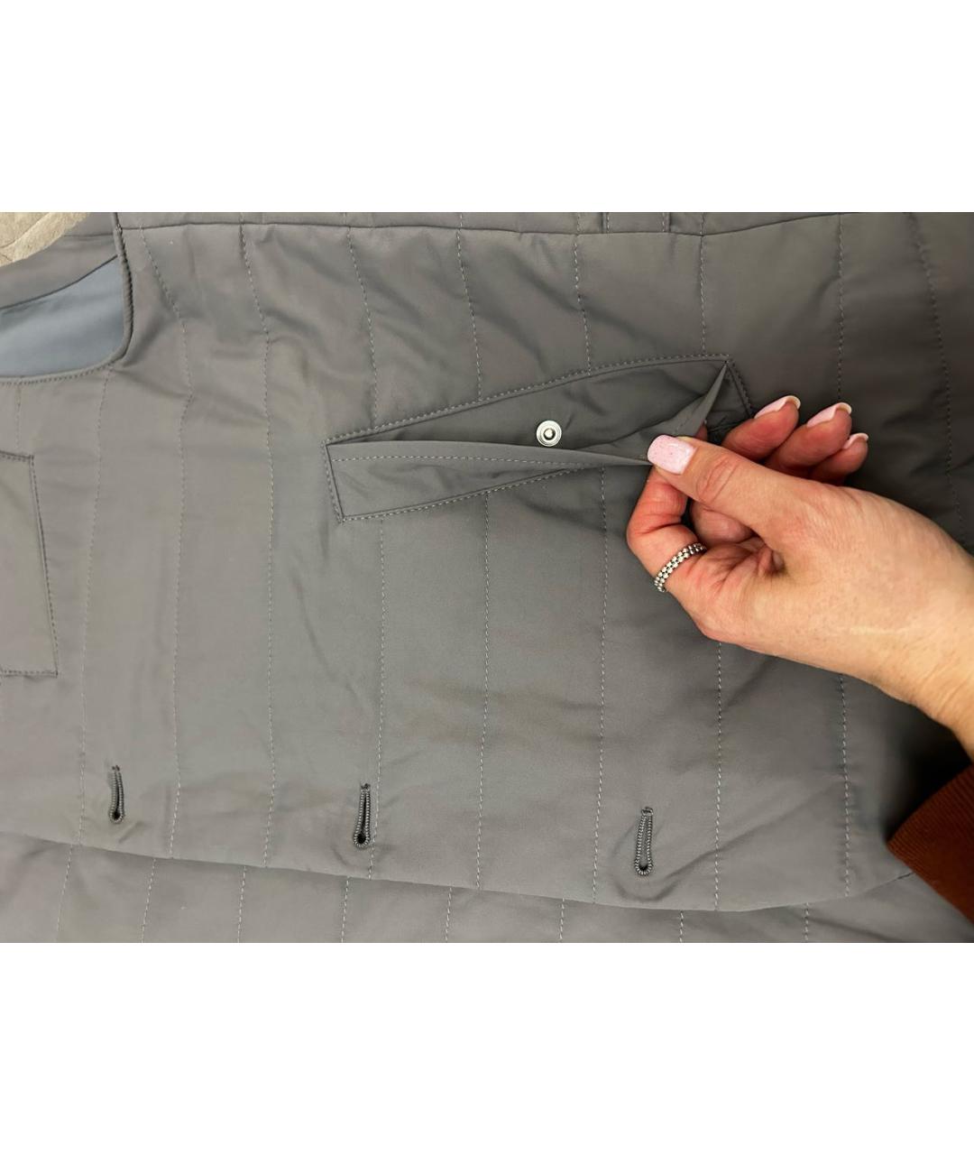 ELEVENTY Серый полиамидовый жилет, фото 5