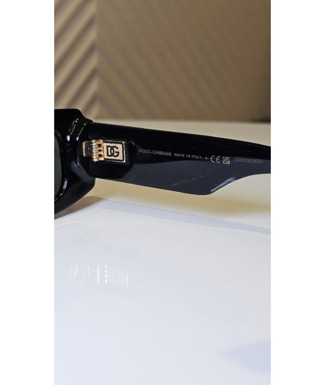 DOLCE&GABBANA Черные пластиковые солнцезащитные очки, фото 4