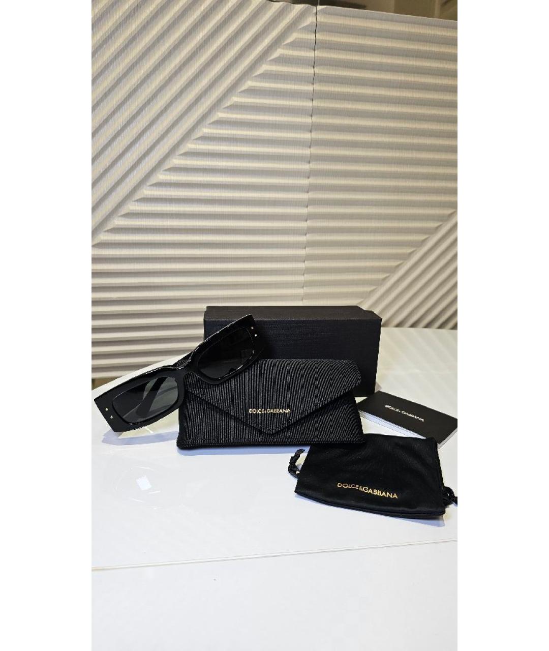 DOLCE&GABBANA Черные пластиковые солнцезащитные очки, фото 5