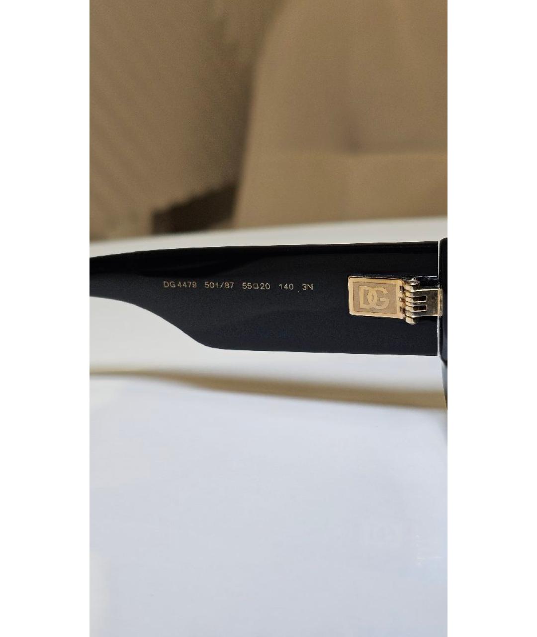 DOLCE&GABBANA Черные пластиковые солнцезащитные очки, фото 3