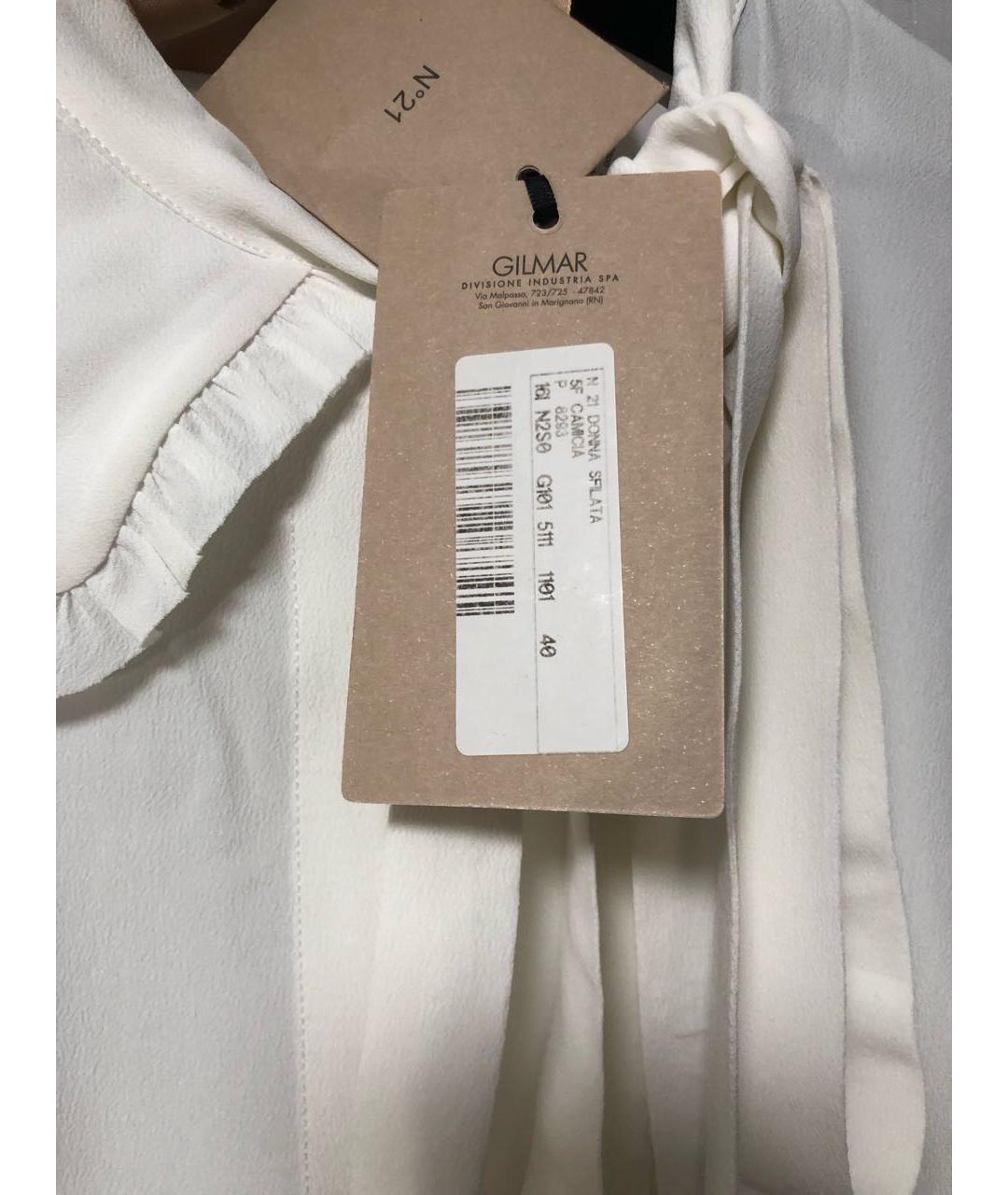 NO. 21 Белая шелковая блузы, фото 4