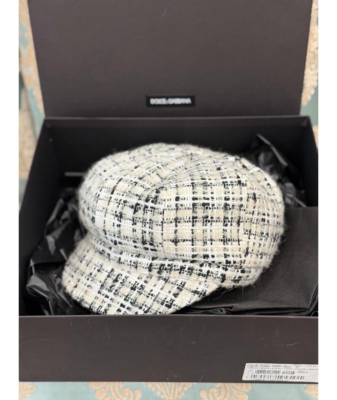 DOLCE&GABBANA Белая кепка, фото 3