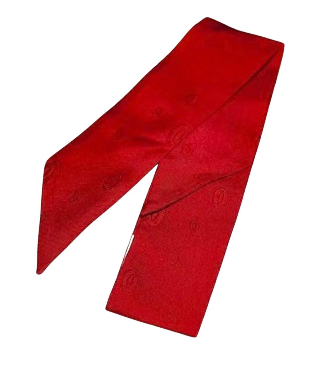 CARTIER Красный шелковый галстук, фото 1
