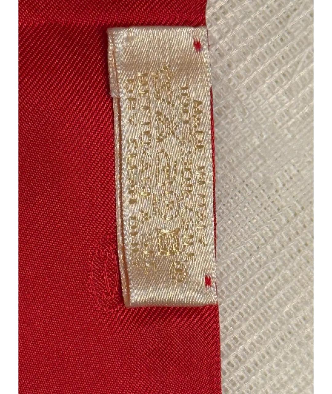 CARTIER Красный шелковый галстук, фото 3