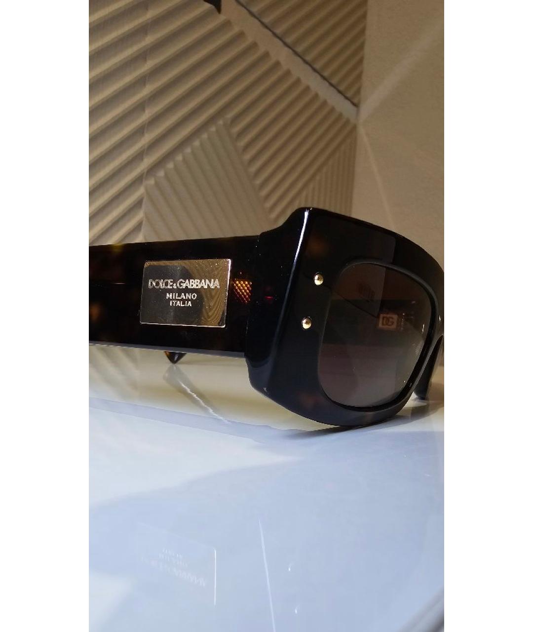 DOLCE&GABBANA Коричневые пластиковые солнцезащитные очки, фото 2