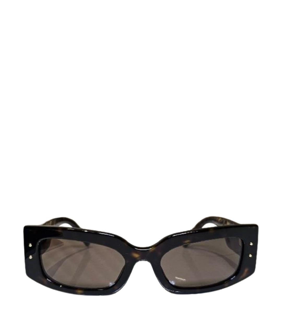 DOLCE&GABBANA Коричневые пластиковые солнцезащитные очки, фото 1