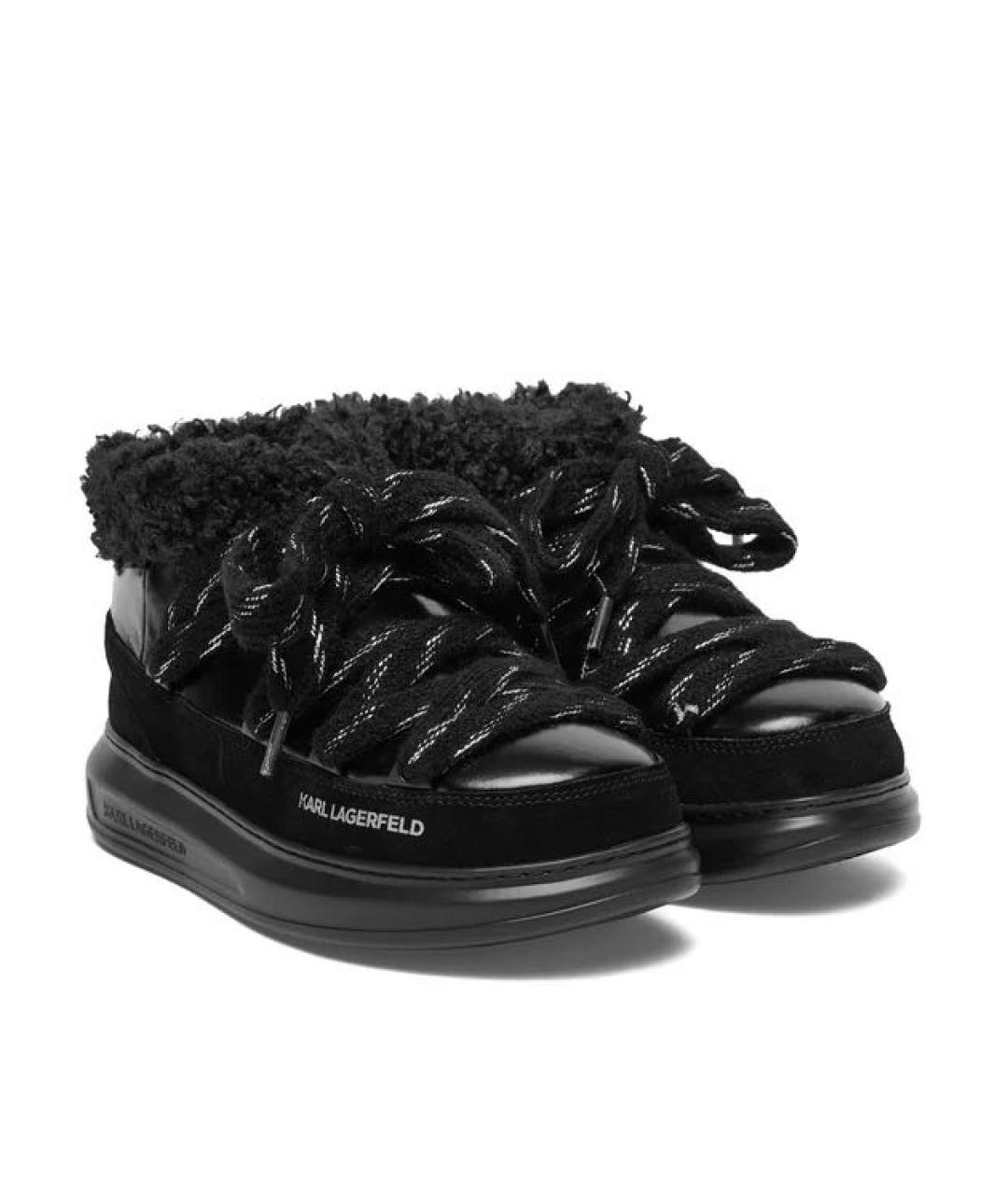 KARL LAGERFELD Черные текстильные ботинки, фото 2