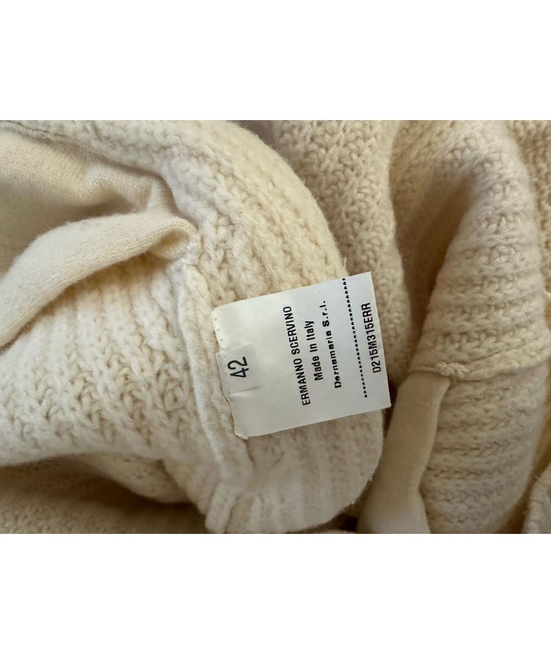 ERMANNO SCERVINO Белый шерстяной джемпер / свитер, фото 6