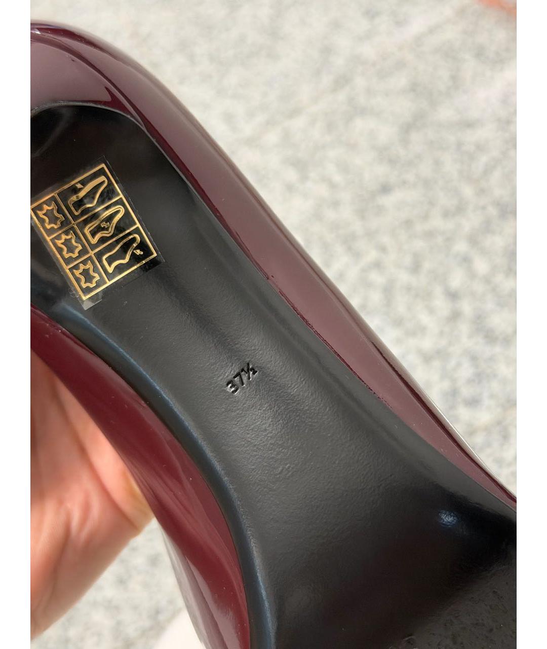 DOLCE&GABBANA Бордовые туфли из лакированной кожи, фото 6