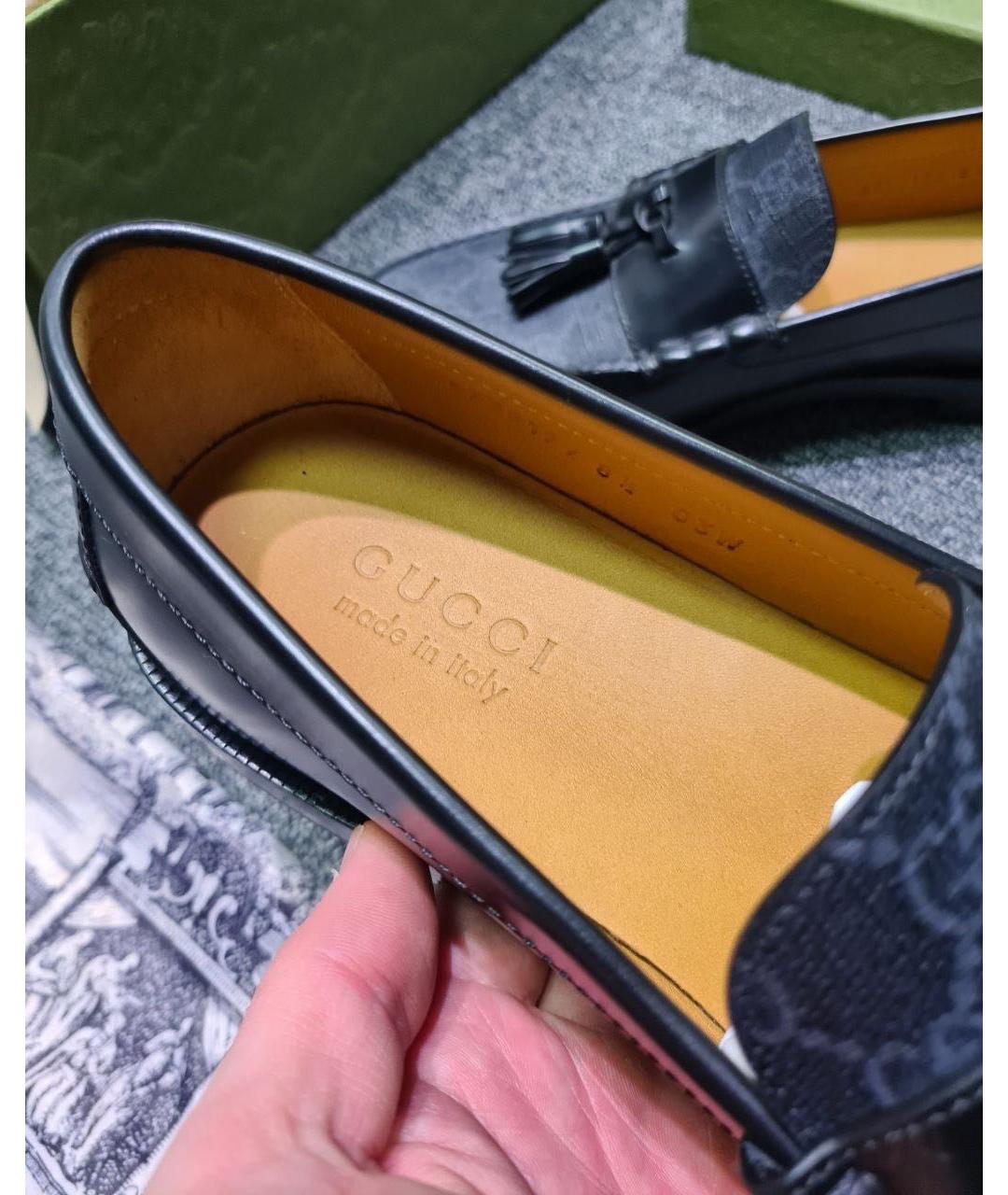 GUCCI Черные кожаные лоферы, фото 8