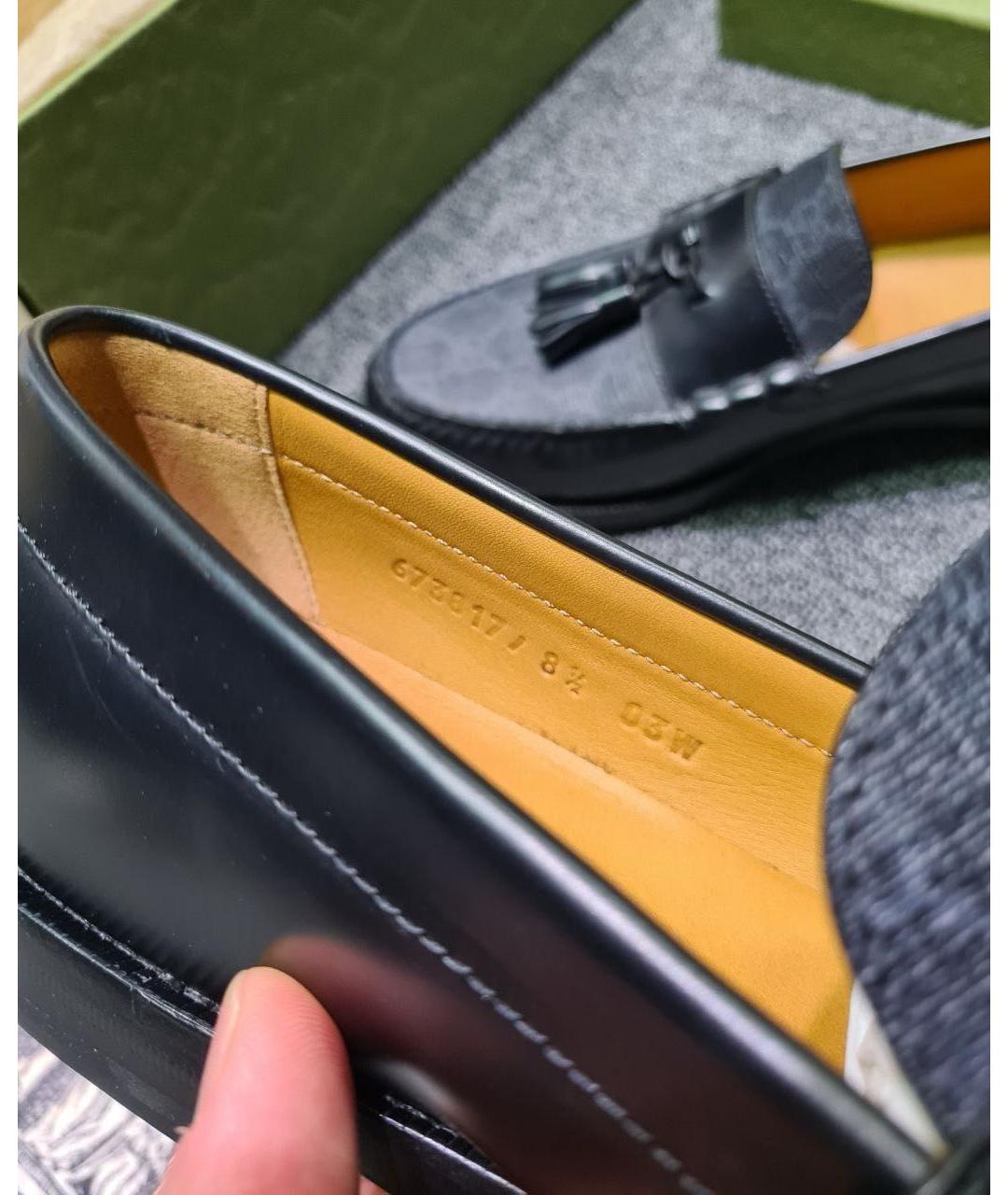 GUCCI Черные кожаные лоферы, фото 7