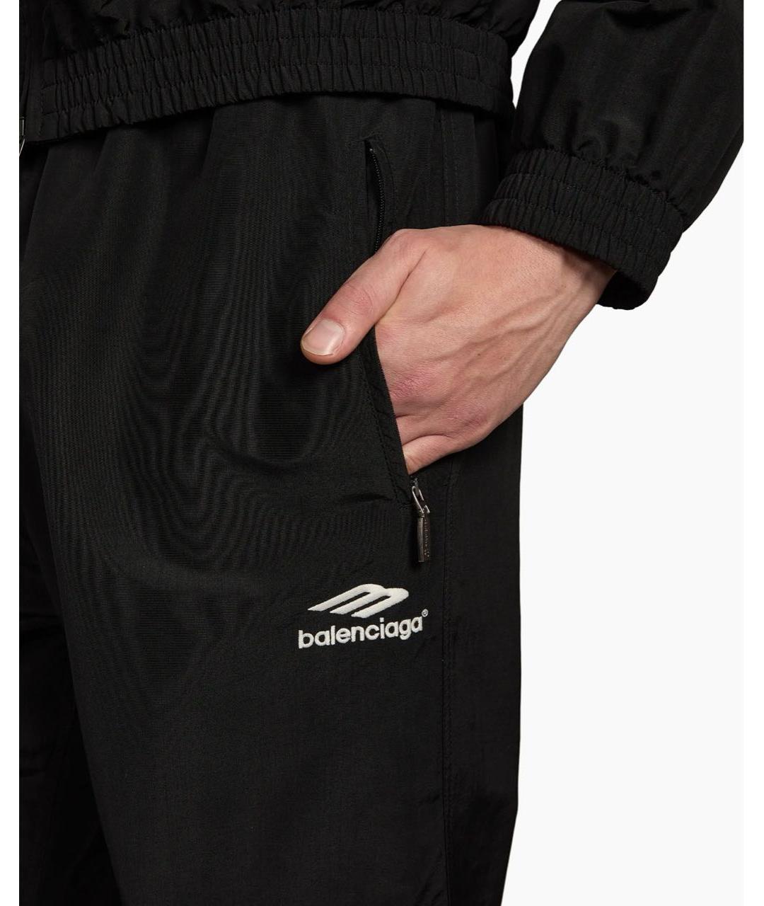 BALENCIAGA Черные хлопковые повседневные брюки, фото 5