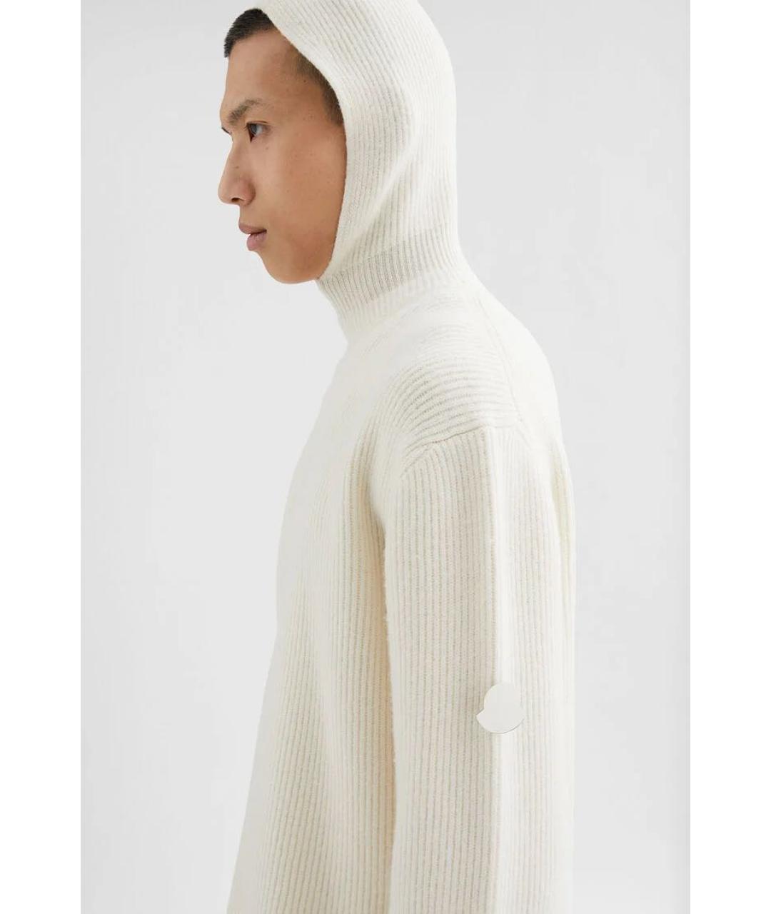 JIL SANDER Бежевый шерстяной джемпер / свитер, фото 4