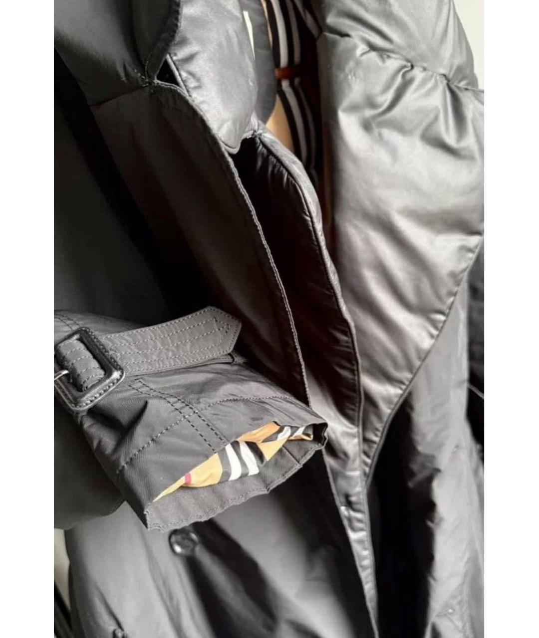 BURBERRY Черное пальто, фото 4