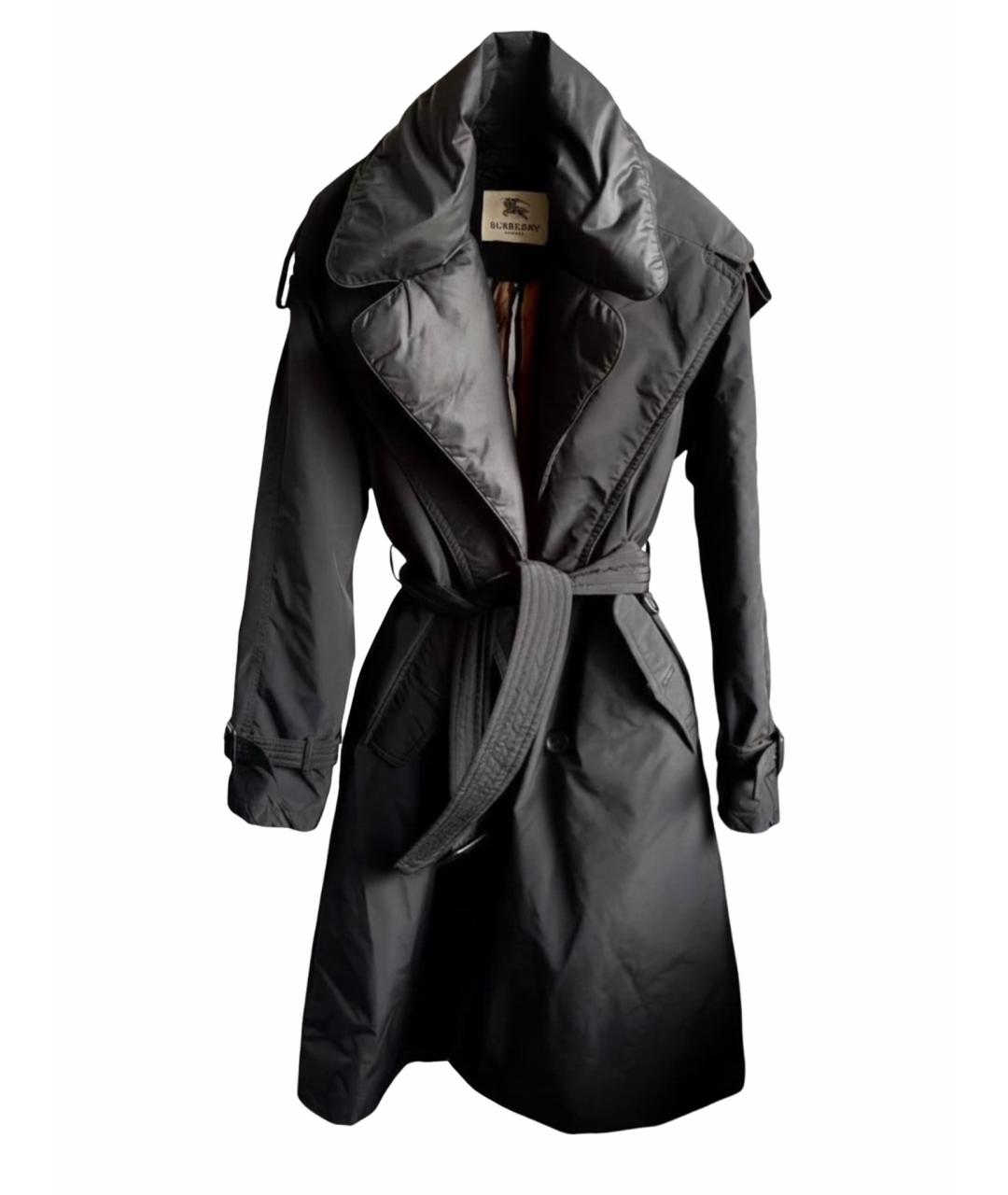 BURBERRY Черное пальто, фото 1