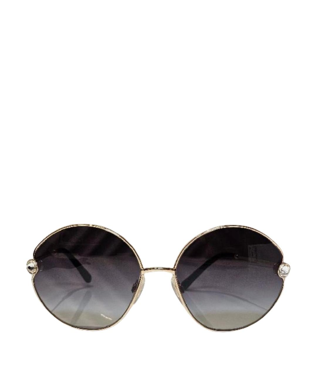 DOLCE&GABBANA Золотые металлические солнцезащитные очки, фото 1