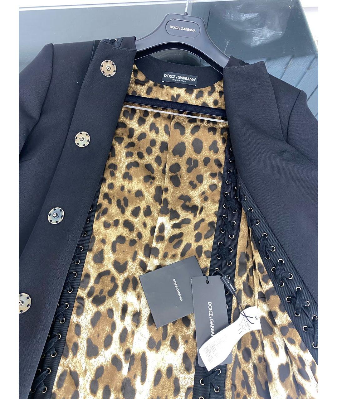 DOLCE&GABBANA Черный шерстяной жакет/пиджак, фото 3