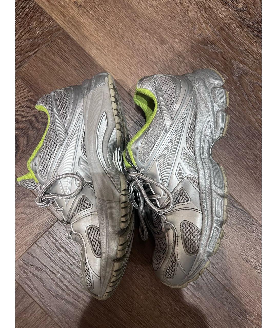 VETEMENTS Антрацитовые кожаные кроссовки, фото 5