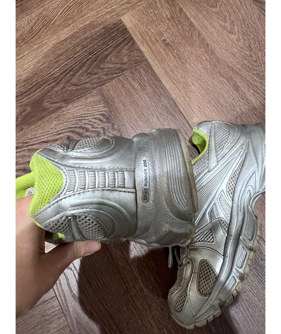 VETEMENTS Антрацитовые кожаные кроссовки, фото 6