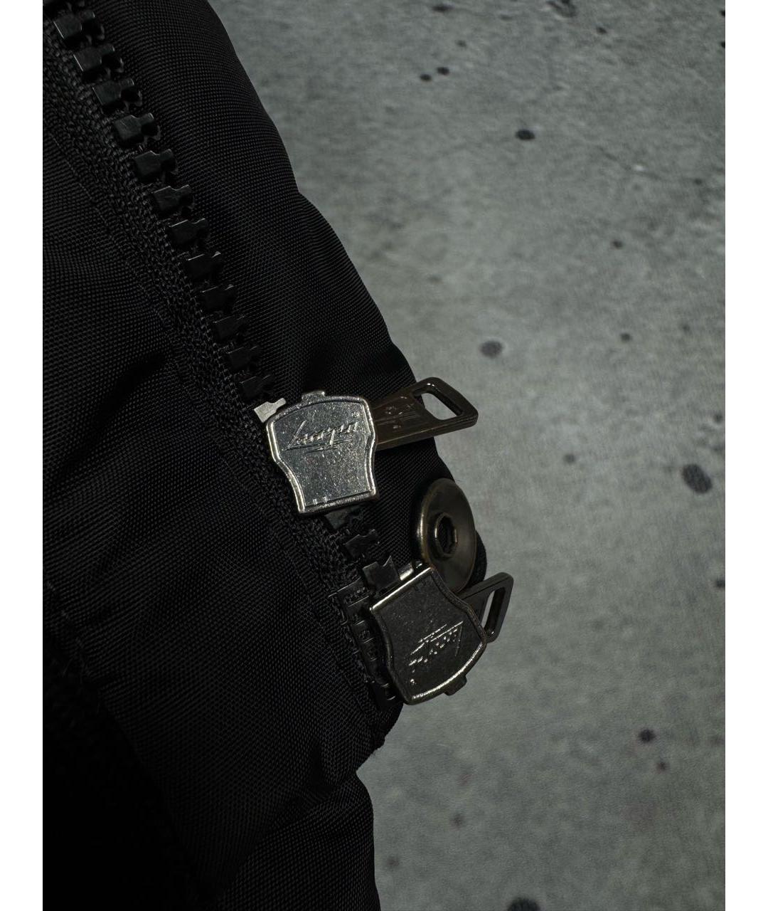 MONCLER Черный полиэстеровый пуховик, фото 7