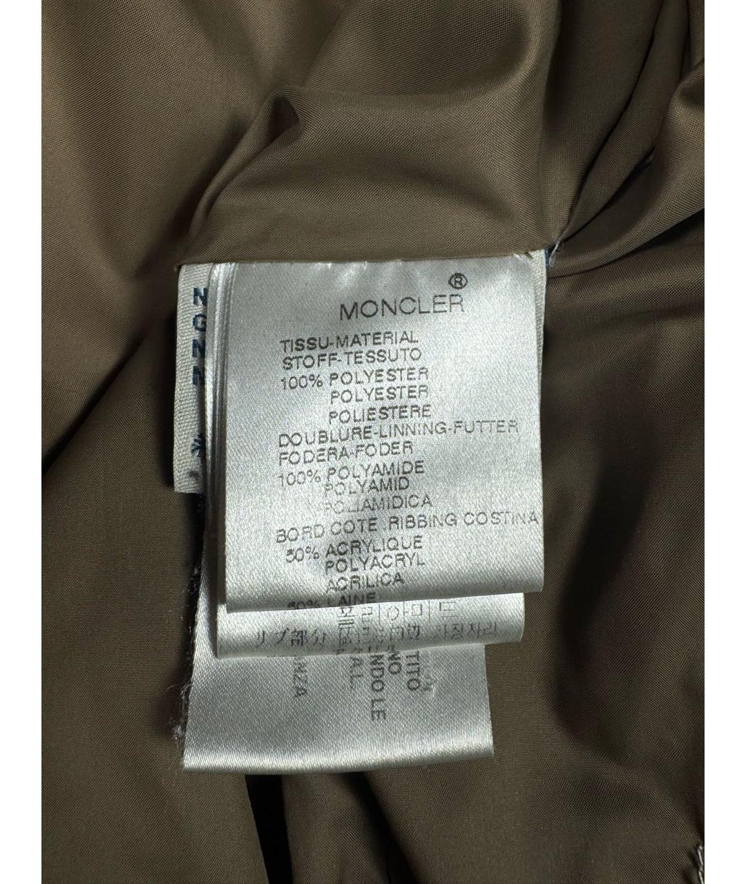 MONCLER Черный полиэстеровый пуховик, фото 8