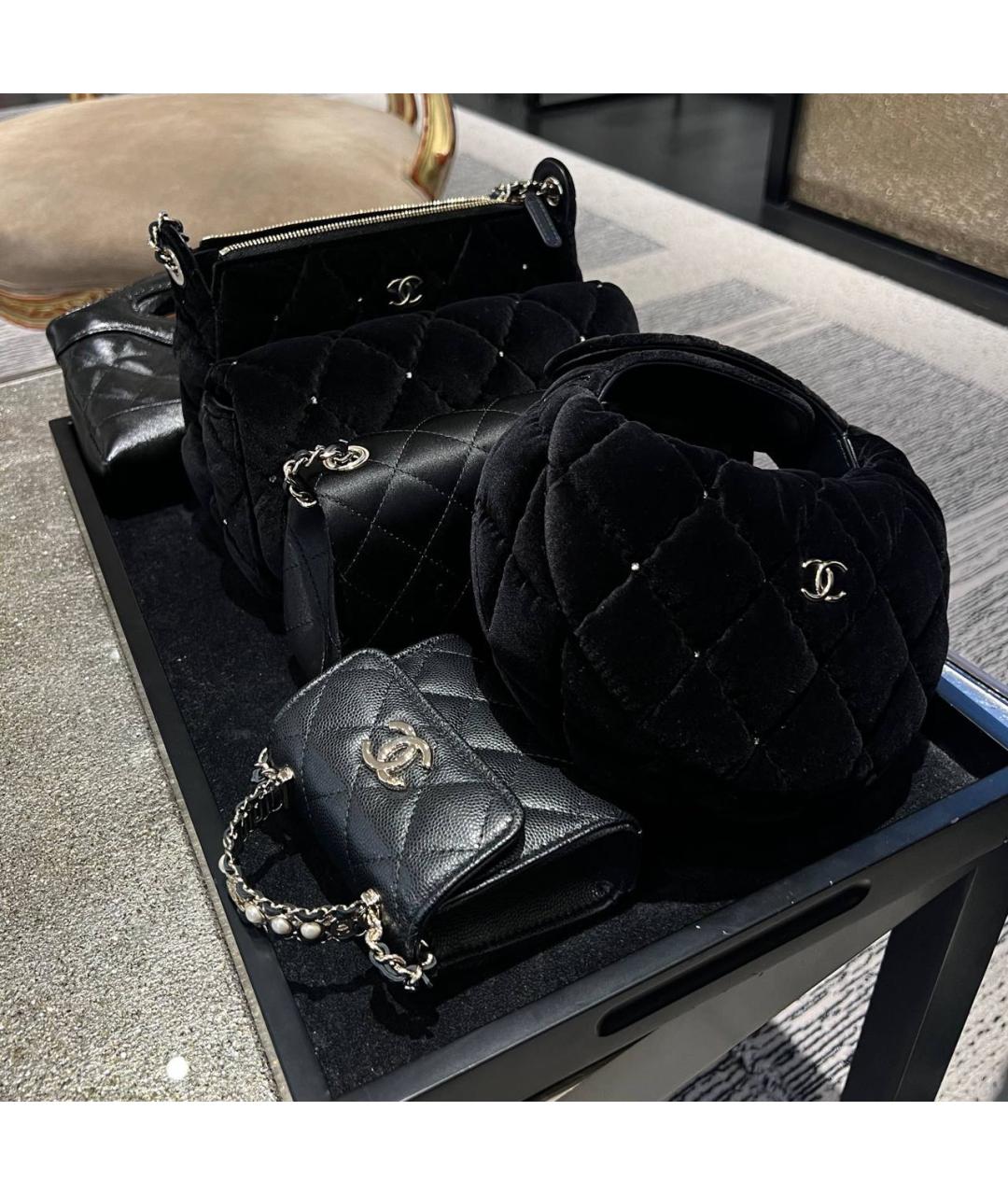 CHANEL Черная кожаная сумка через плечо, фото 3