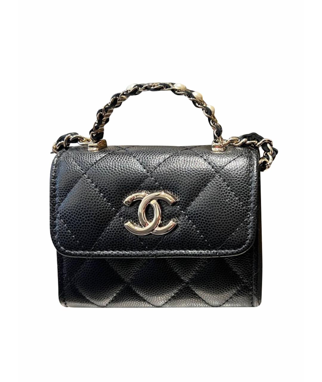 CHANEL Черная кожаная сумка через плечо, фото 1
