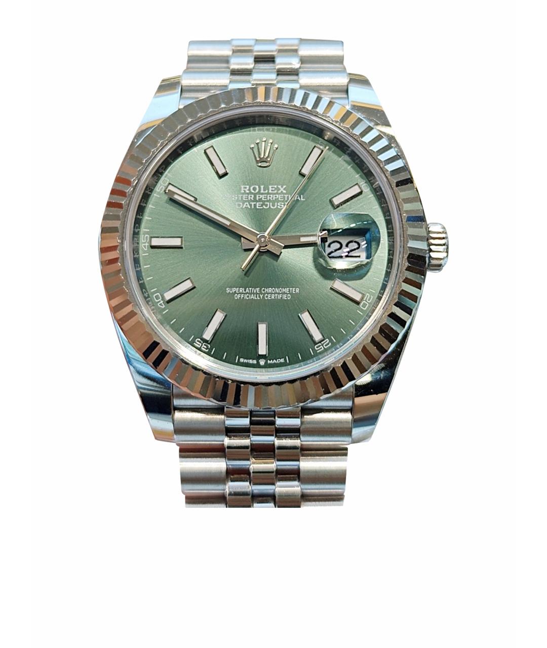 ROLEX Серебряные металлические часы, фото 1