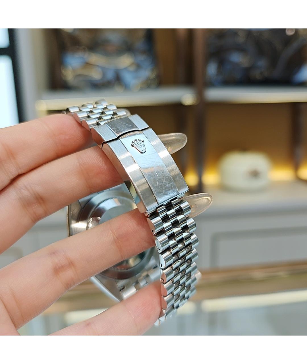 ROLEX Серебряные металлические часы, фото 4