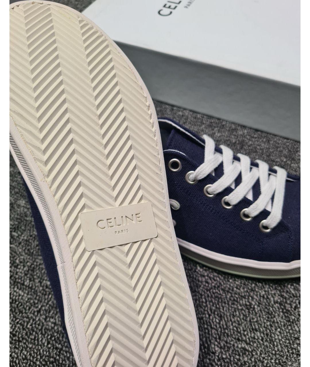CELINE Синие текстильные кеды, фото 6