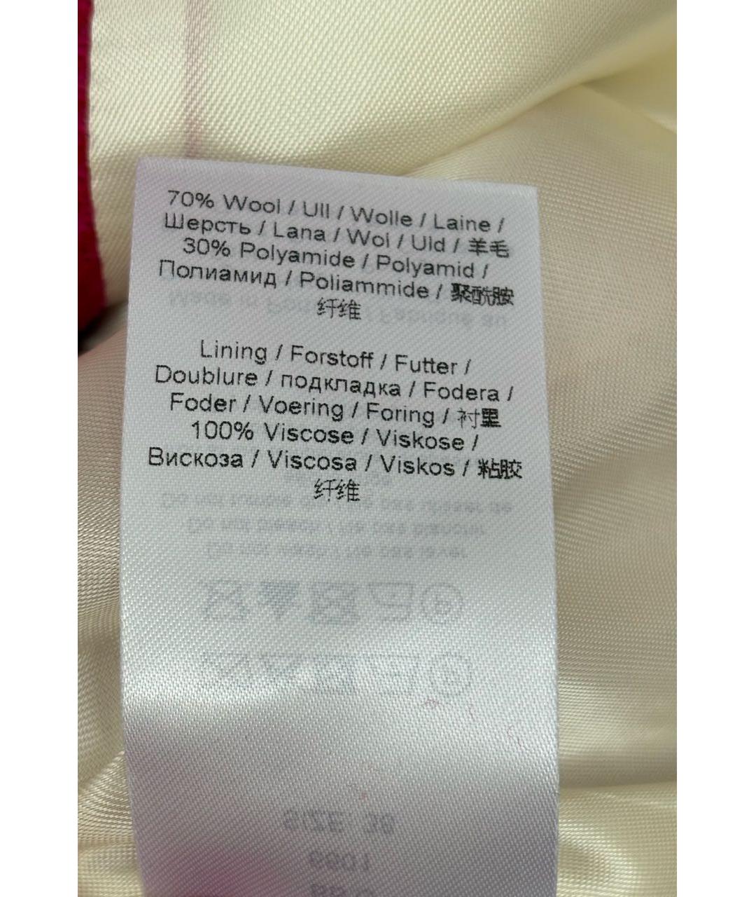 GANNI Фуксия шерстяной жакет/пиджак, фото 7