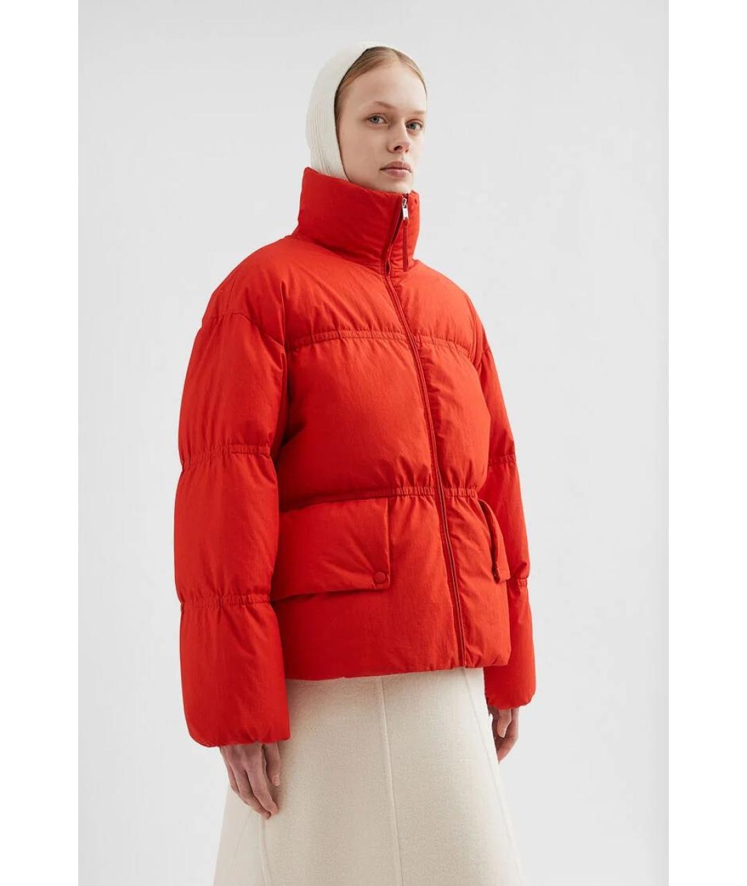 JIL SANDER Красная хлопковая куртка, фото 4