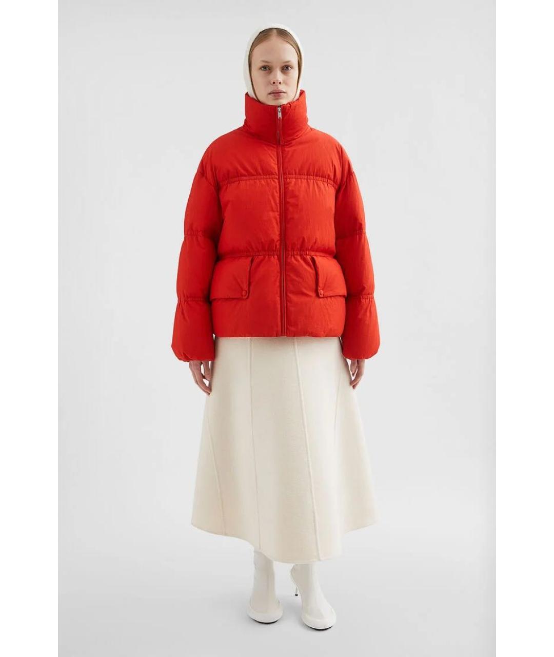 JIL SANDER Красная хлопковая куртка, фото 3