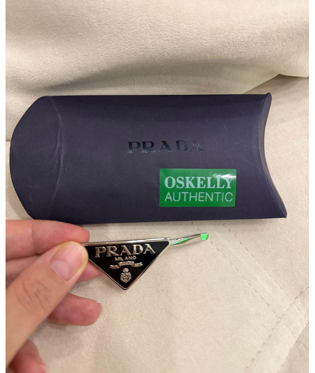 PRADA Черная заколка, фото 3