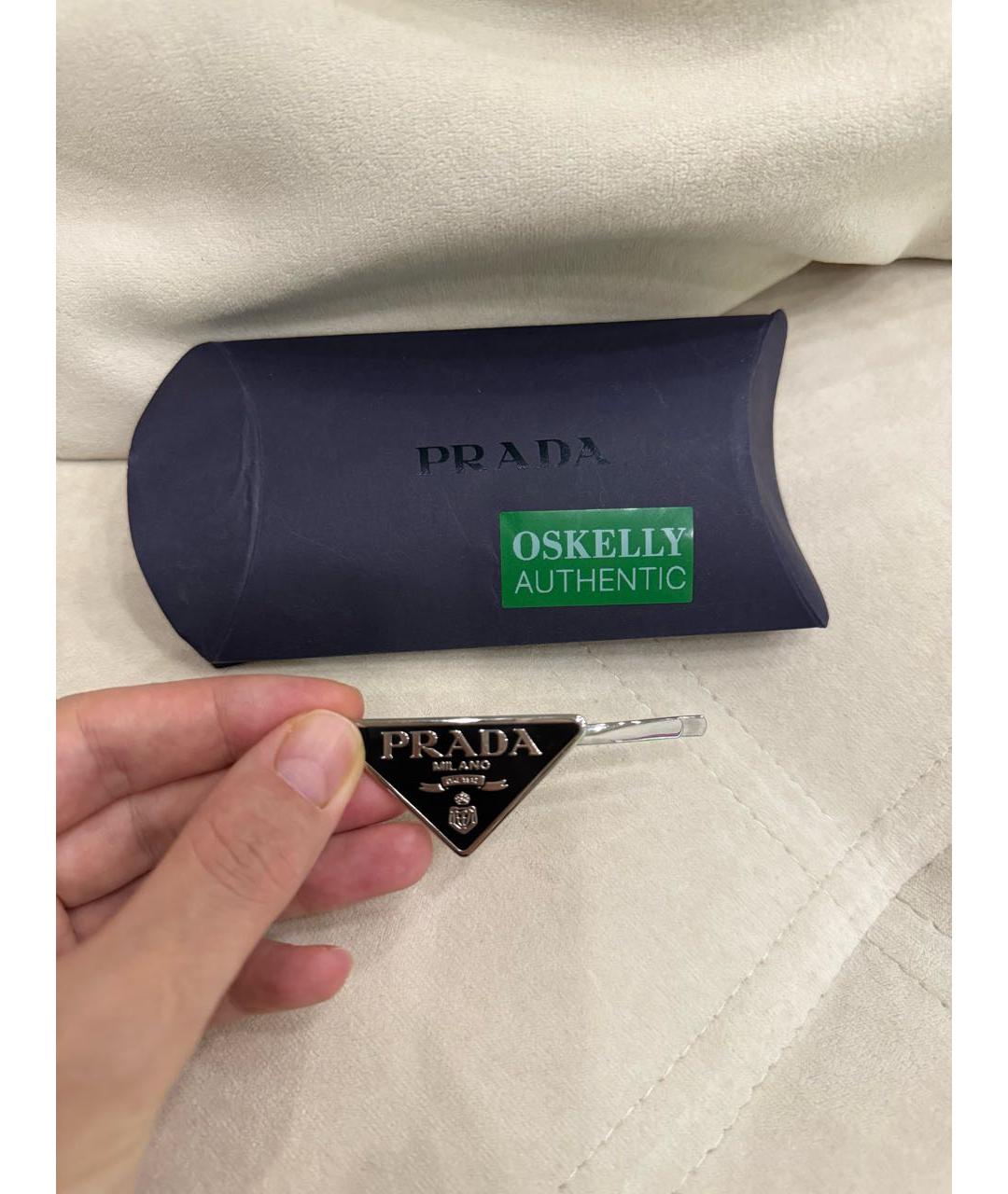 PRADA Черная заколка, фото 5