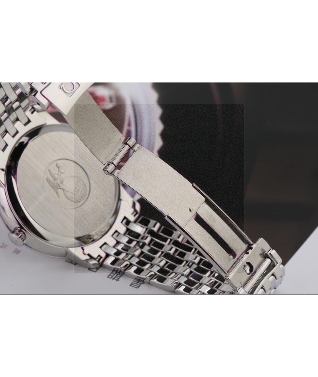 OMEGA Белые стальные часы, фото 5