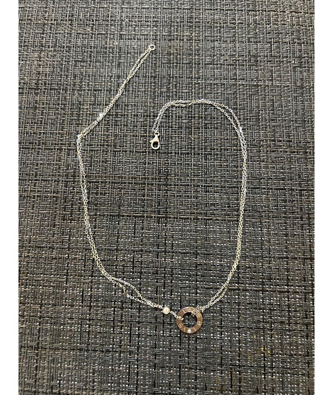 CARTIER Серебряное колье из белого золота, фото 3