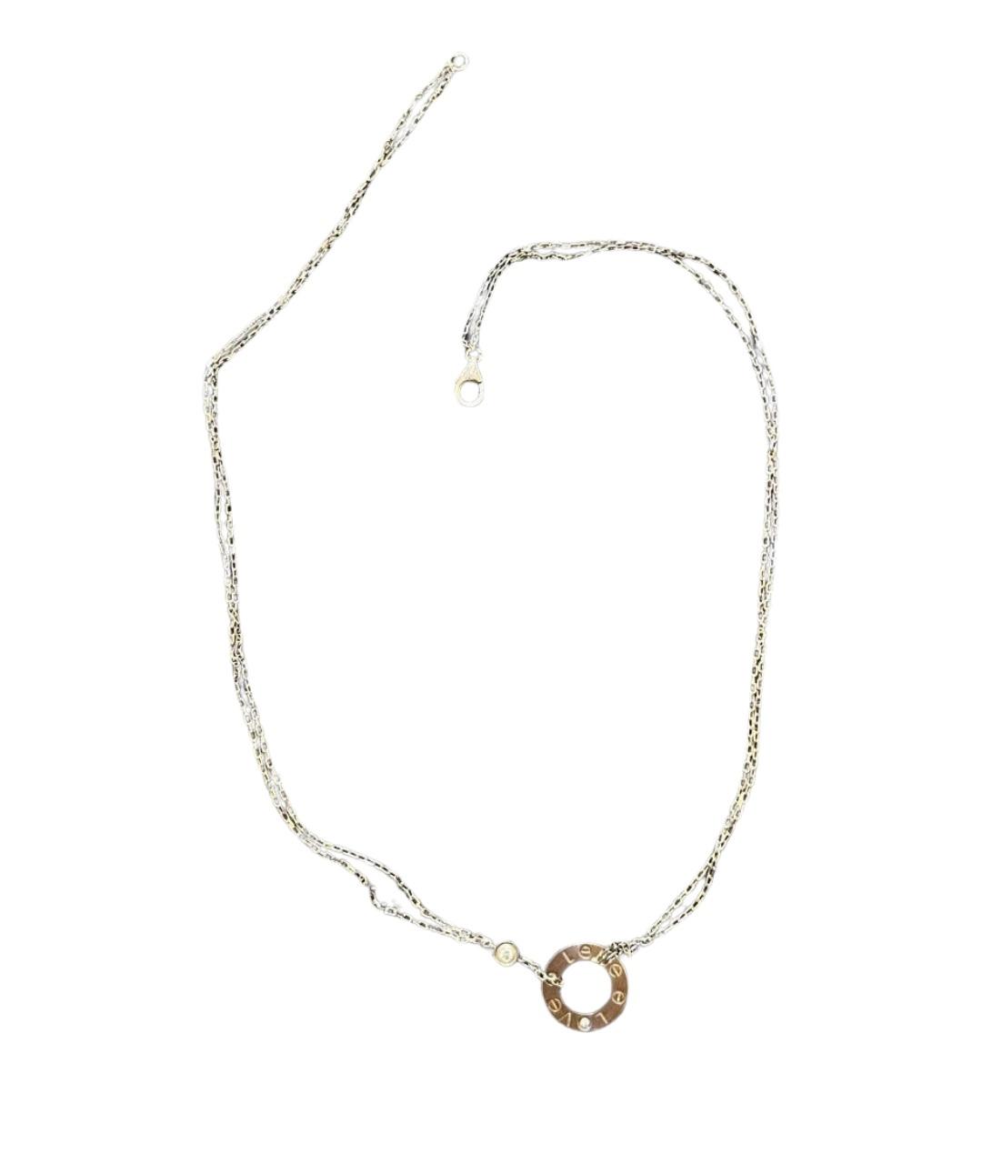 CARTIER Серебряное колье из белого золота, фото 1