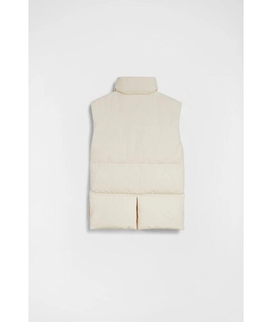 JIL SANDER Бежевый хлопковый жилет, фото 2