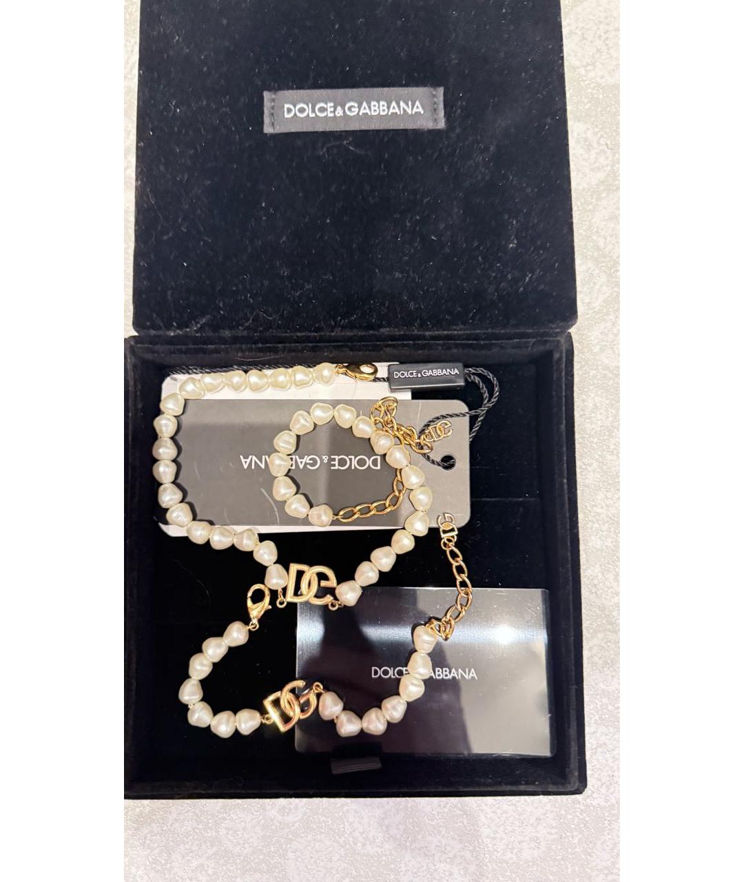 DOLCE&GABBANA Белый жемчужный комплект, фото 3