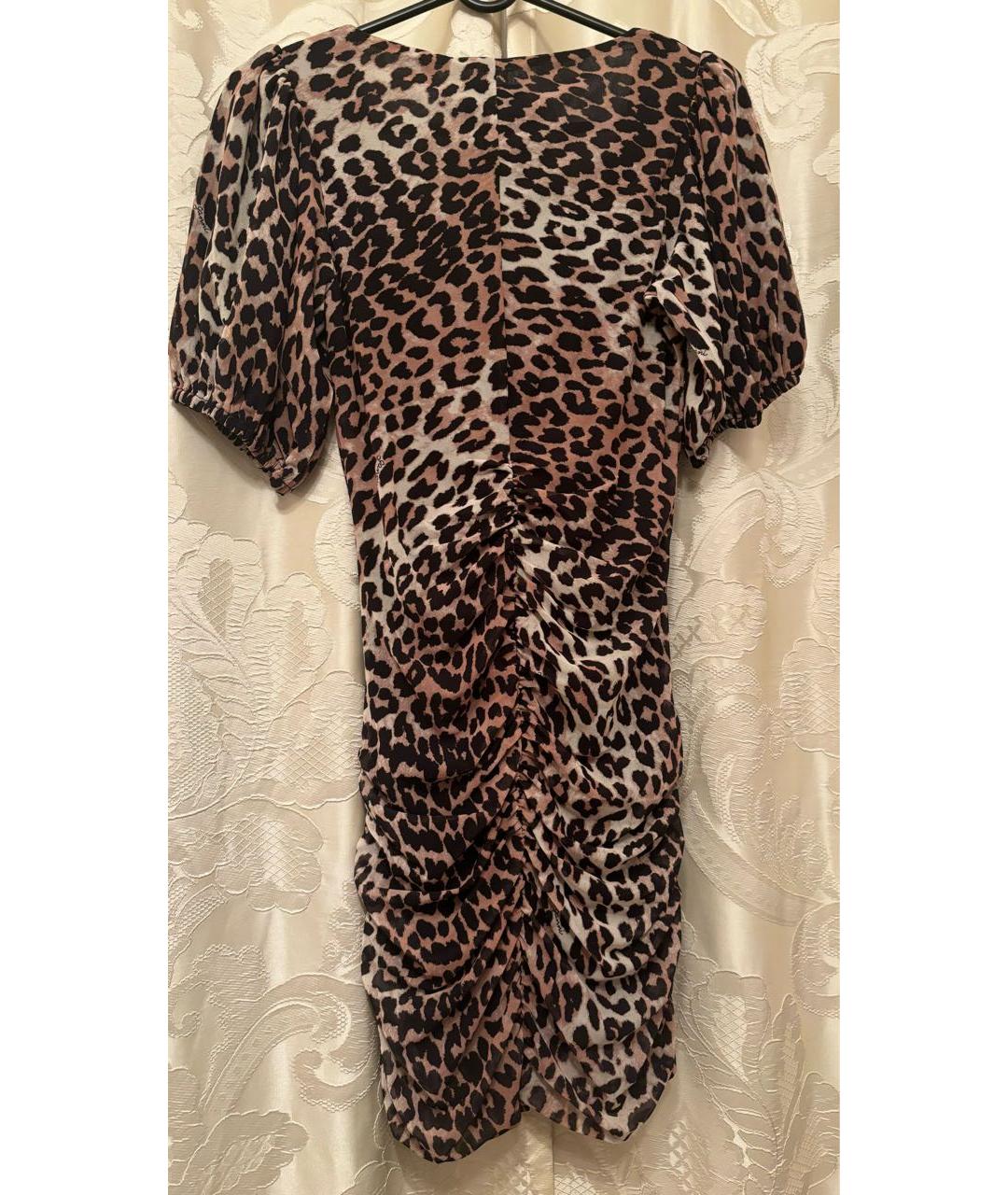 GANNI Коричневое полиамидовое коктейльное платье, фото 2