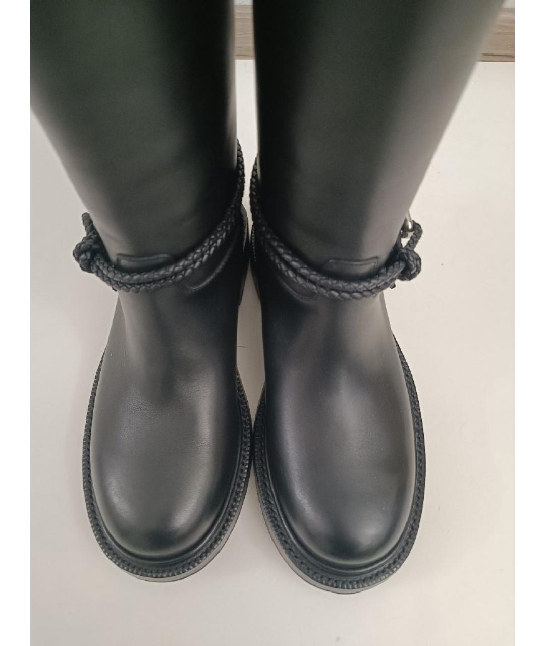BOTTEGA VENETA Черные кожаные сапоги, фото 3