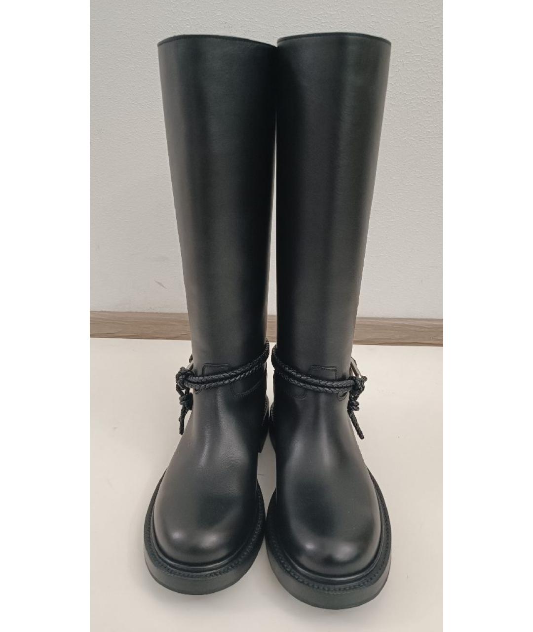 BOTTEGA VENETA Черные кожаные сапоги, фото 2