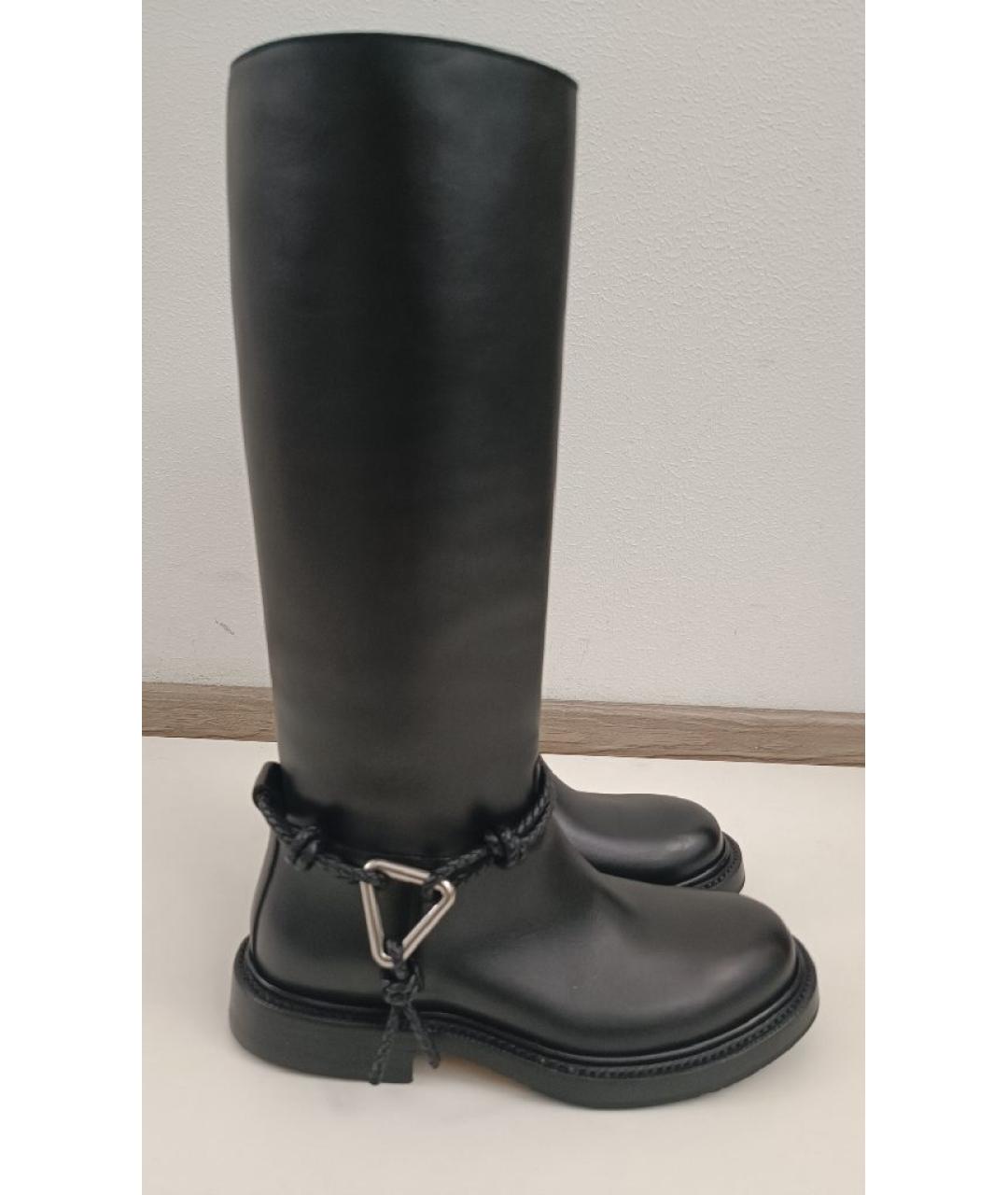 BOTTEGA VENETA Черные кожаные сапоги, фото 5