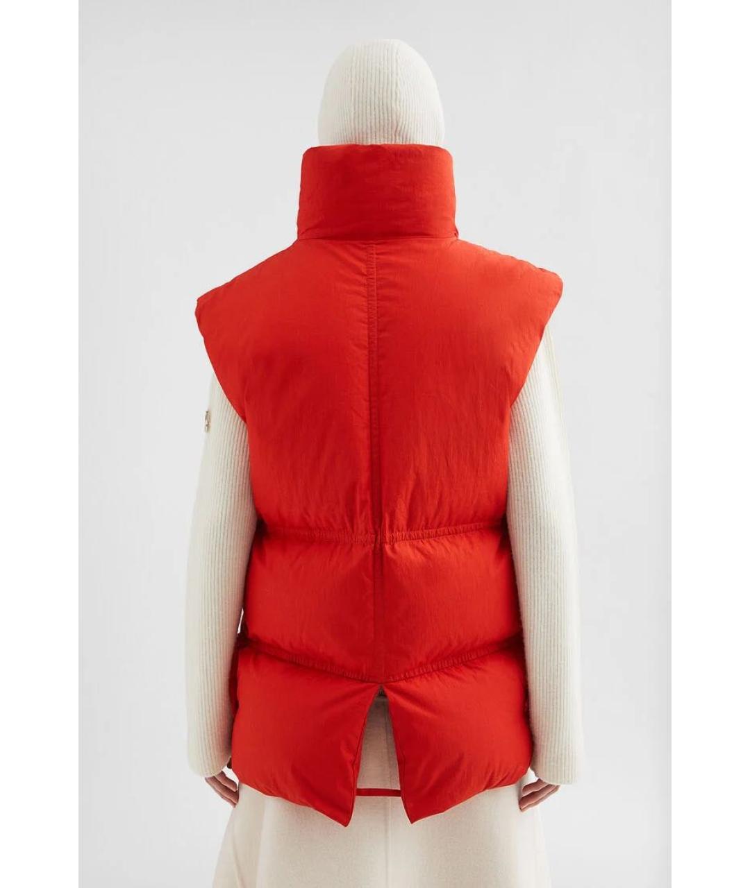 JIL SANDER Красный хлопковый жилет, фото 4