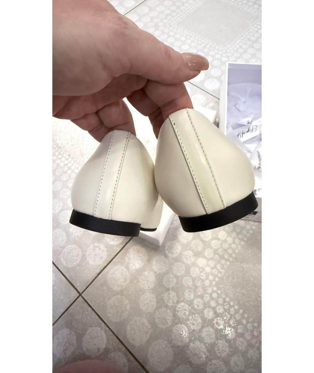 Age Of Innocence Белые кожаные балетки, фото 4