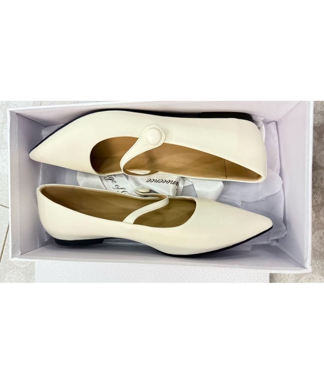 Age Of Innocence Белые кожаные балетки, фото 5